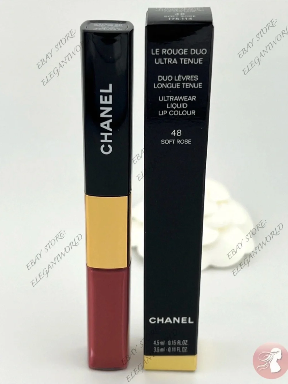 CHANEL Le Rouge Duo in Soft Rose NIB